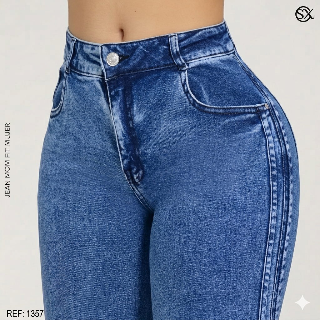 Jeans Mujer Mom Fit 1357