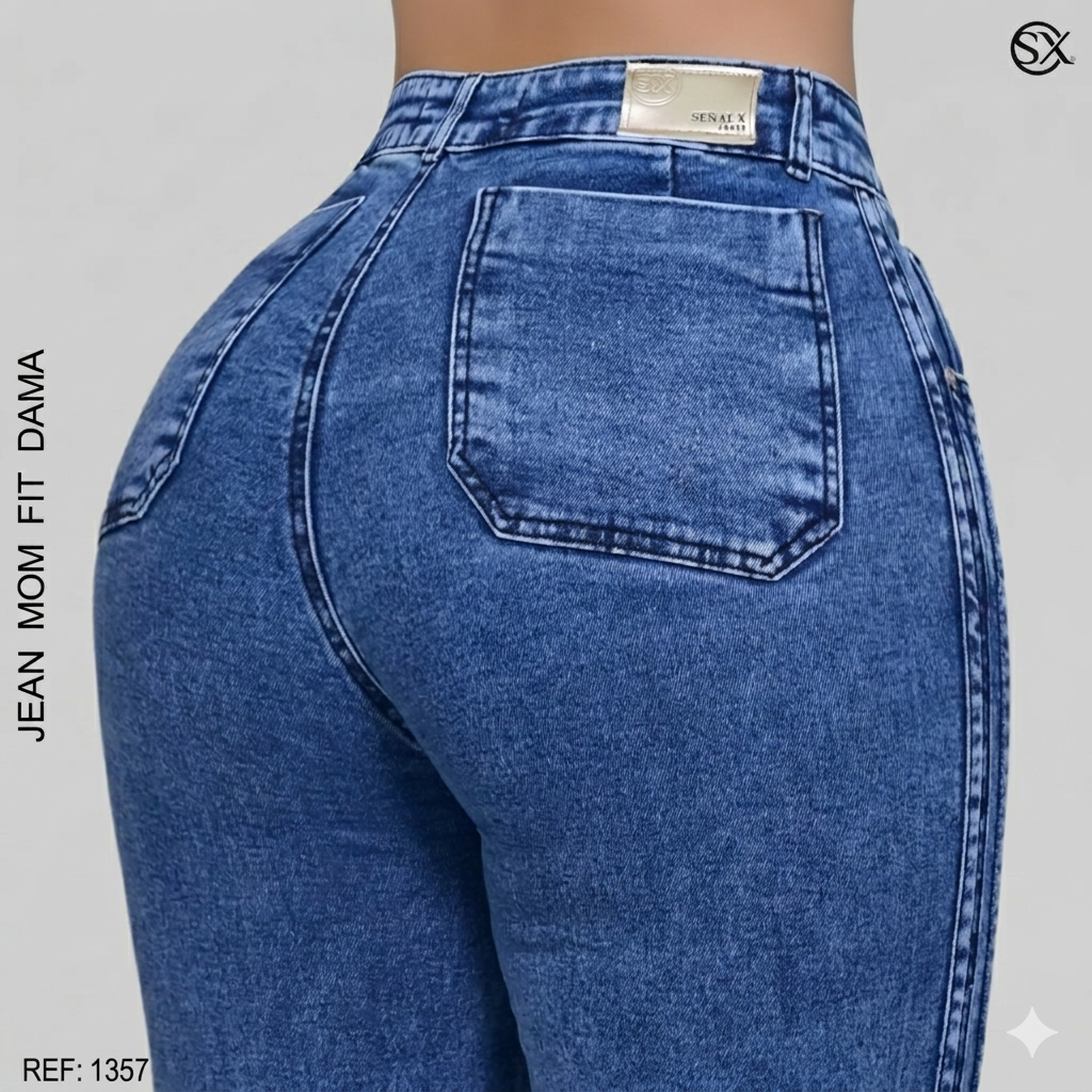 Jeans Mujer Mom Fit 1357