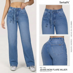 Jeans mujer Mom Flare 1362