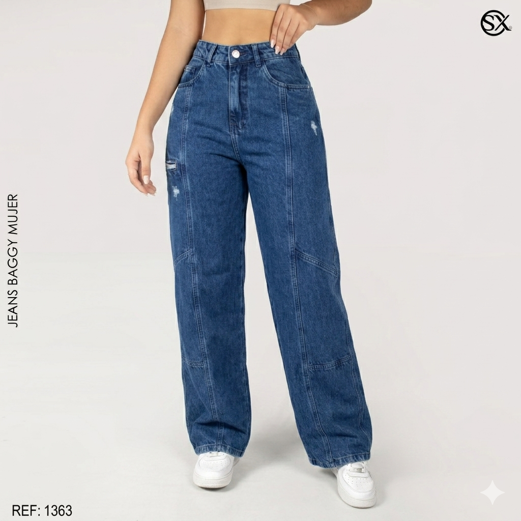 Jeans Mujer Baggy 1363