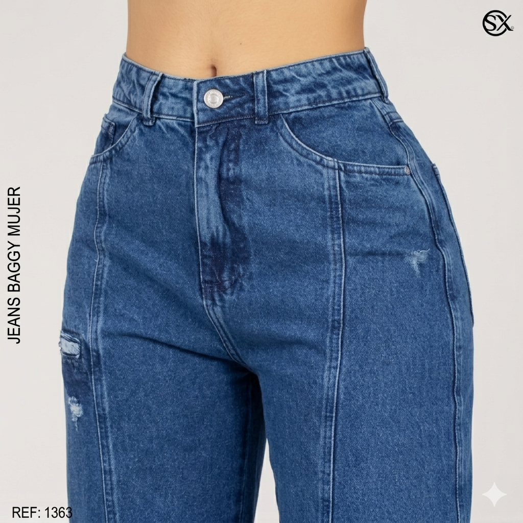 Jeans Mujer Baggy 1363