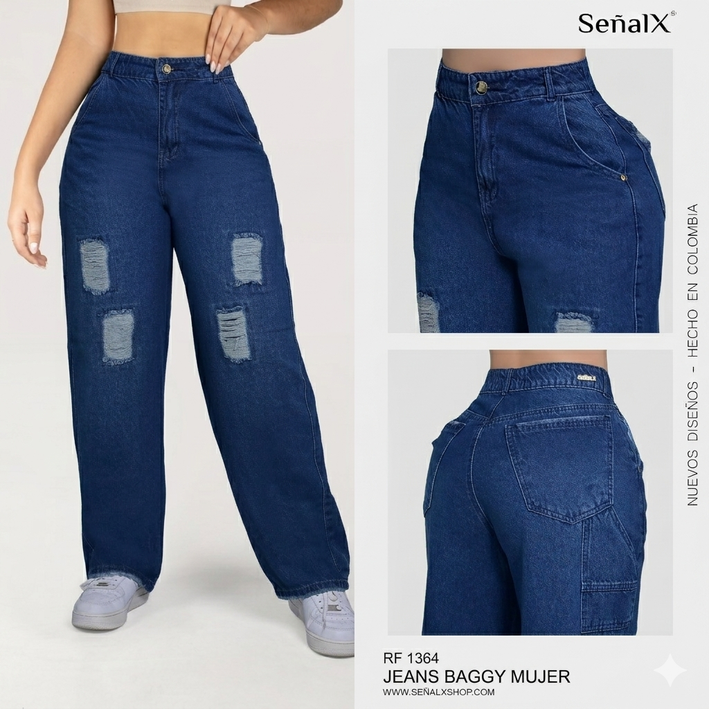 Jeans Mujer Baggy 1364