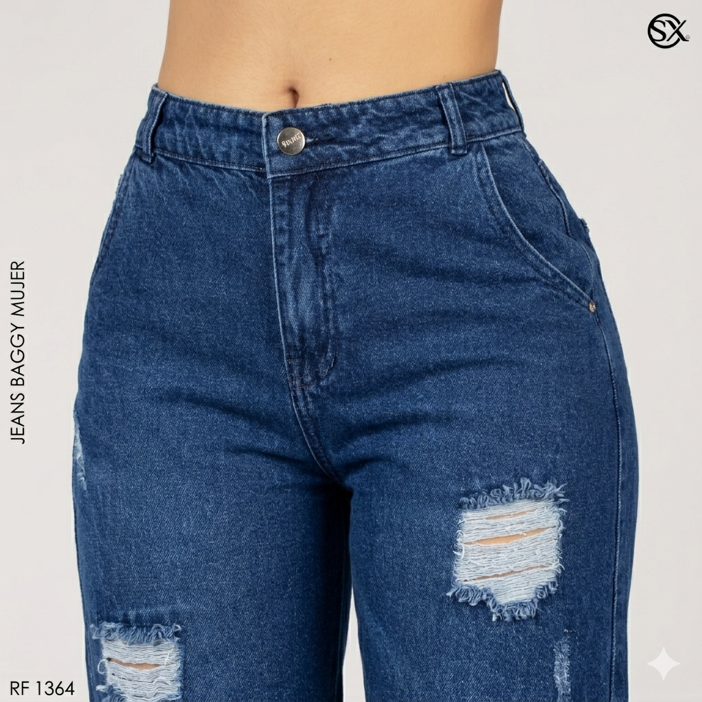 Jeans Mujer Baggy 1364