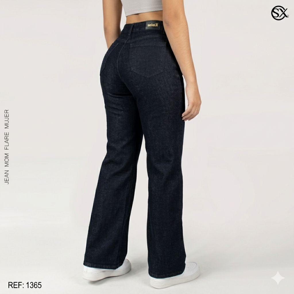 Jeans mujer Mom Flare 1365