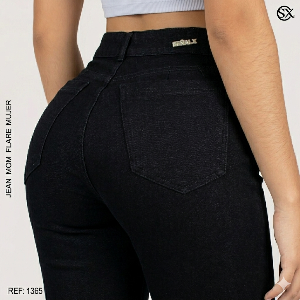 Jeans mujer Mom Flare 1365