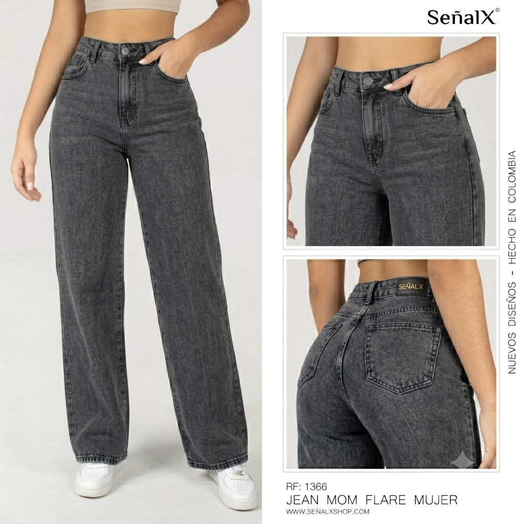 Jeans Mujer Mom Flare 1366