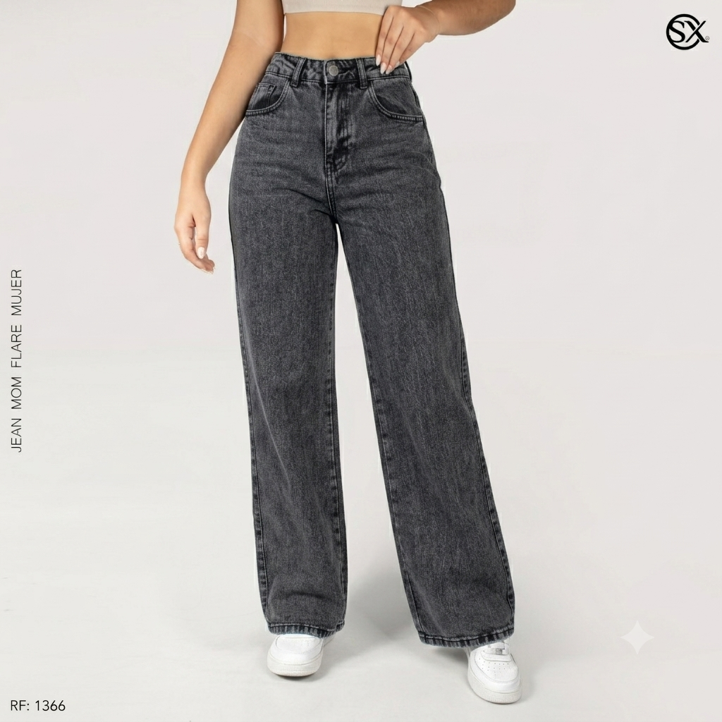 Jeans Mujer Mom Flare 1366