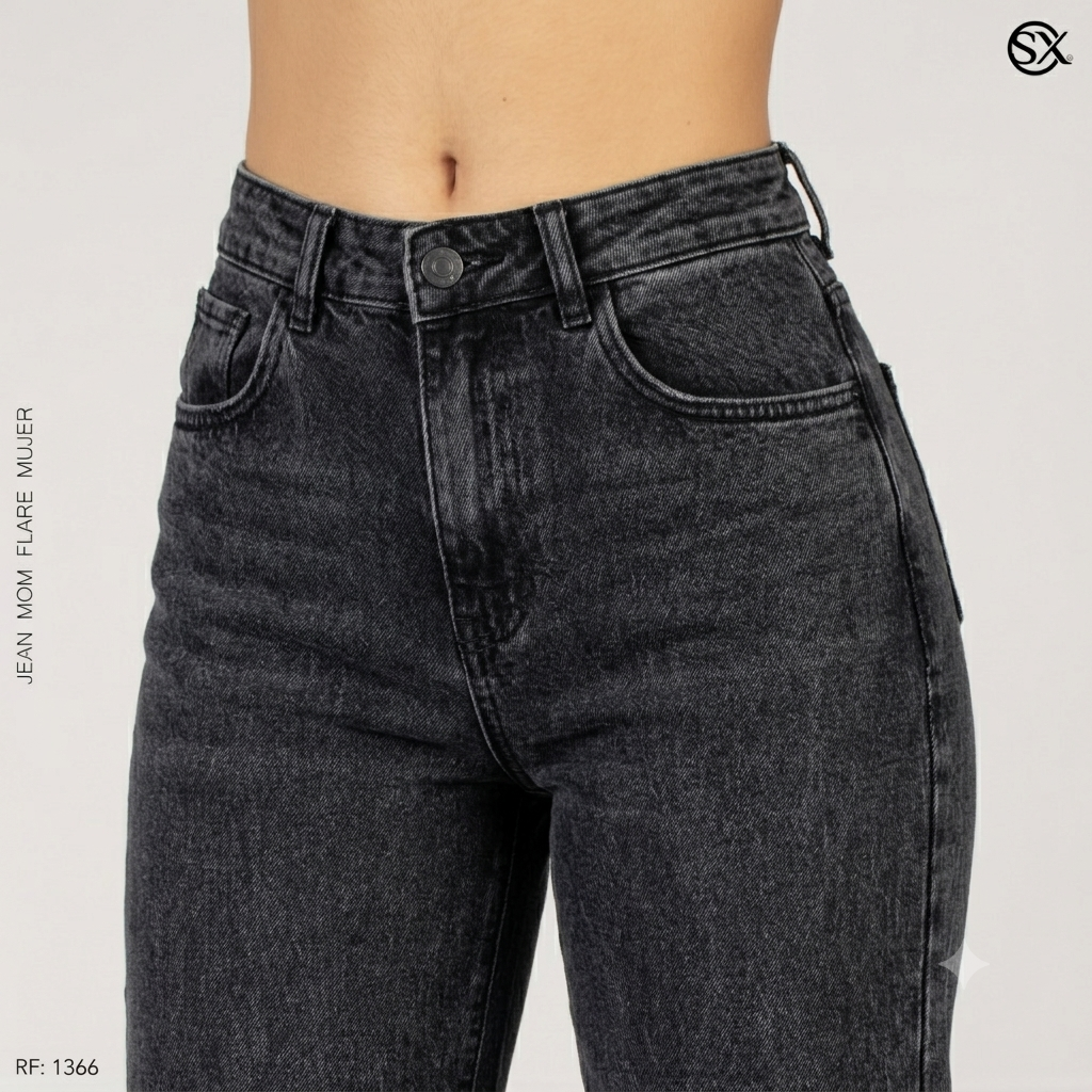 Jeans Mujer Mom Flare 1366
