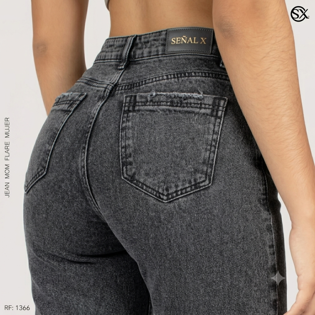 Jeans Mujer Mom Flare 1366