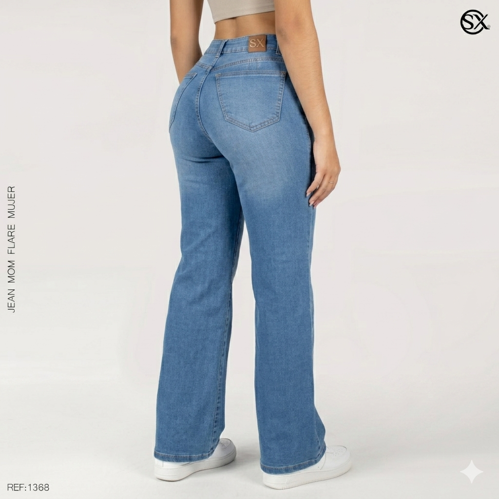 Jeans Mujer Mom Flare 1368