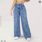 Jeans Mujer Mom Flare 1369