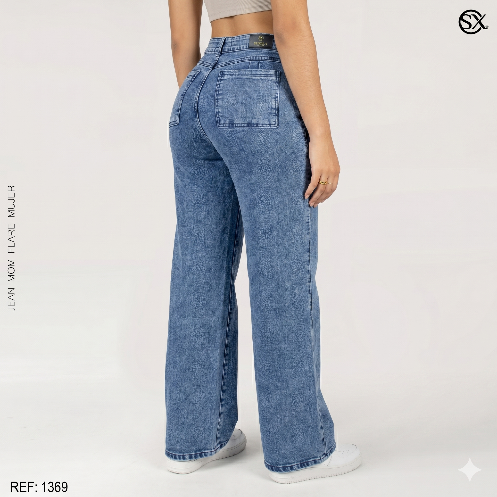 Jeans Mujer Mom Flare 1369