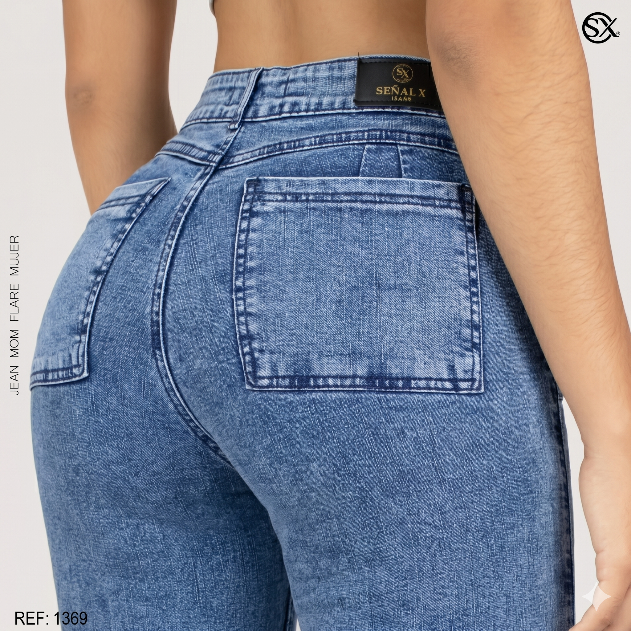 Jeans Mujer Mom Flare 1369