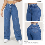 Jeans Mujer Mom Flare 1370