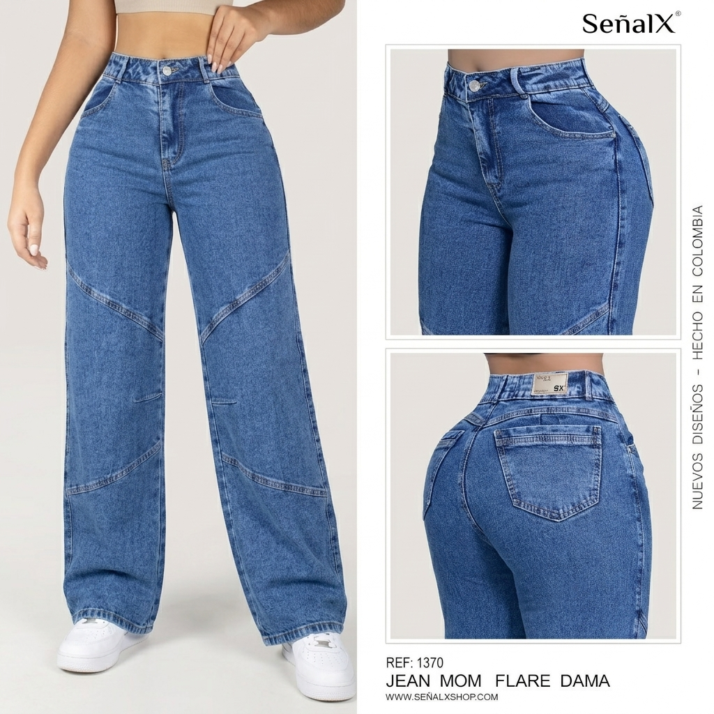 Jeans Mujer Mom Flare 1370