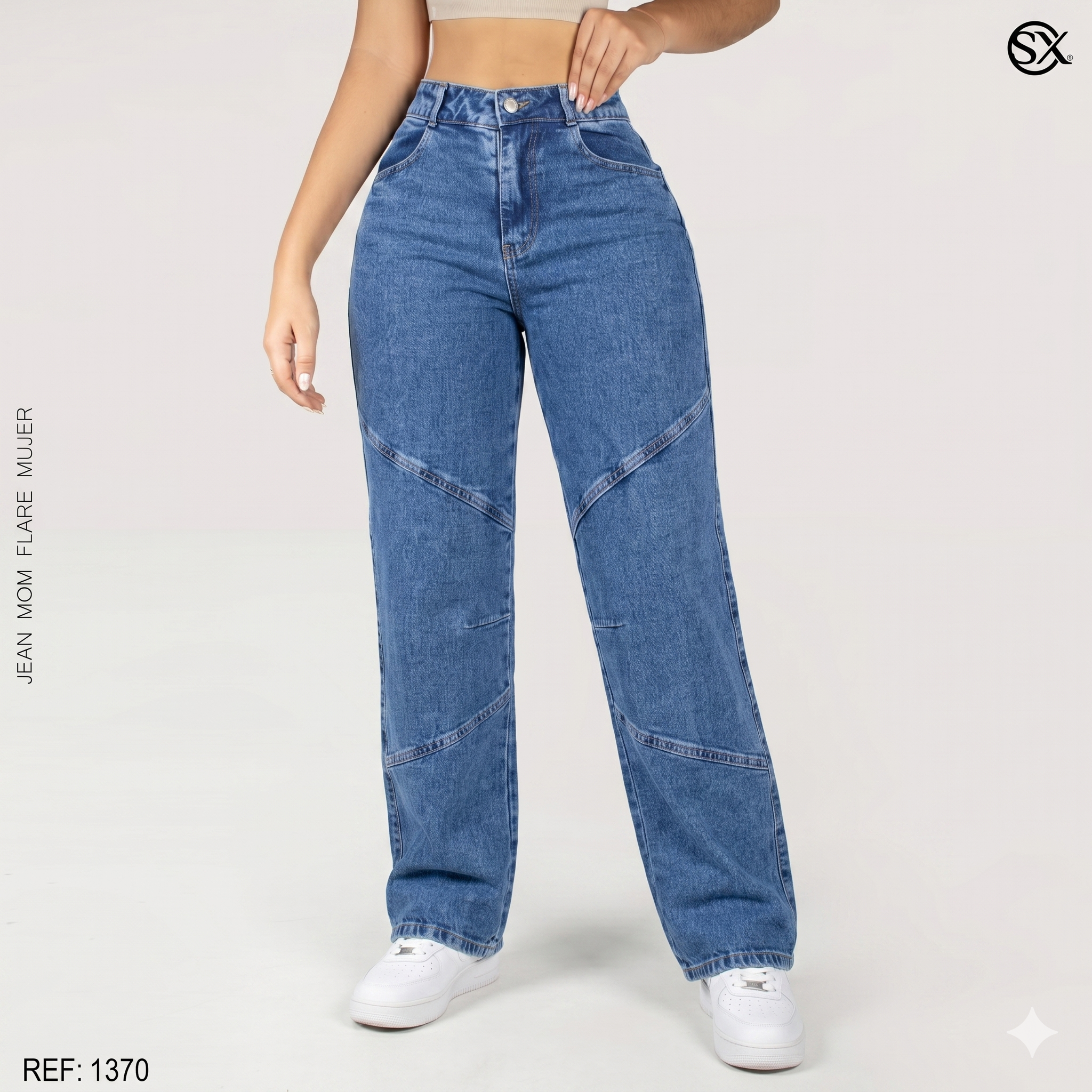 Jeans Mujer Mom Flare 1370