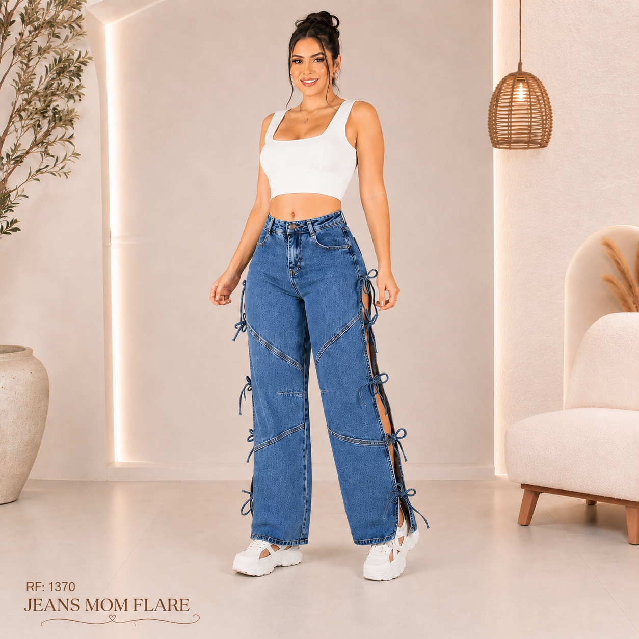 Jeans Mujer Mom FLARE 1370