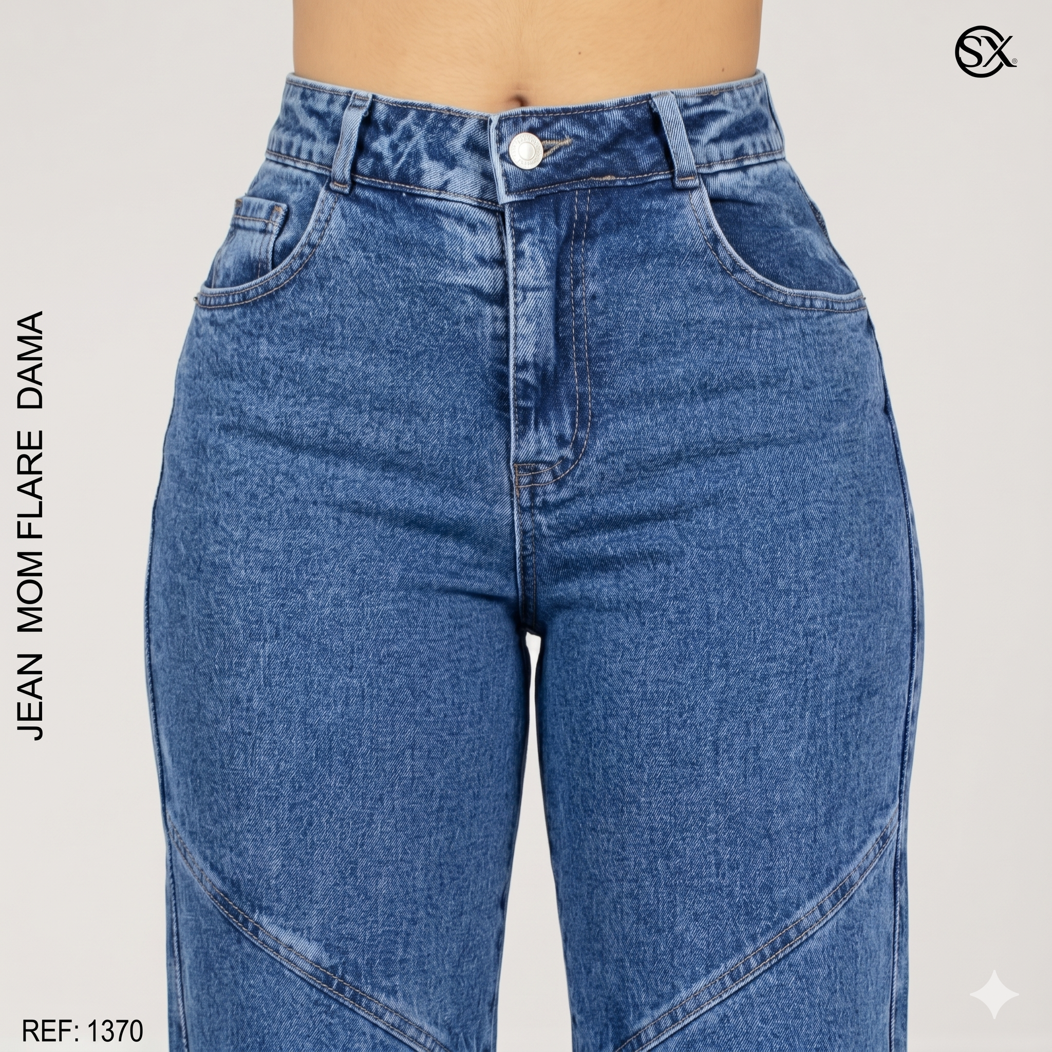 Jeans Mujer Mom Flare 1370