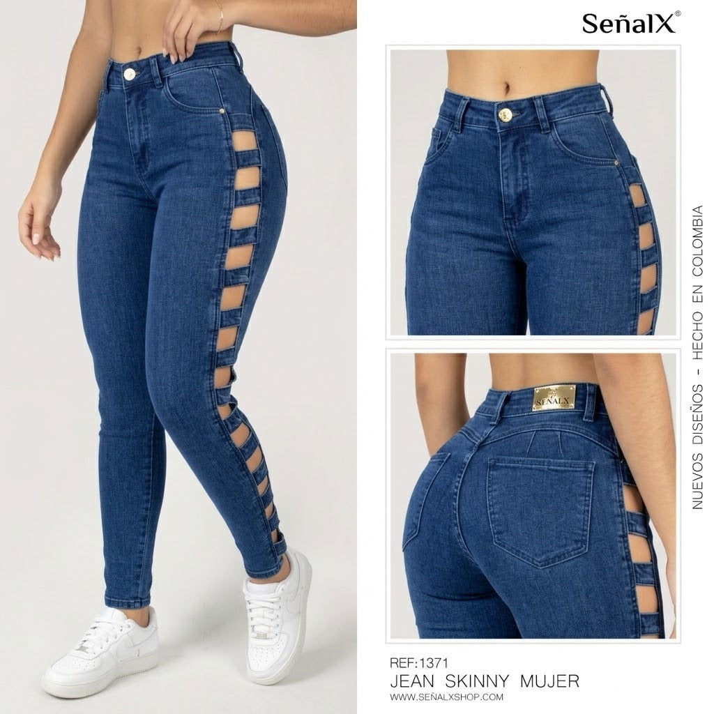 Jeans Mujer Skinny Escalera