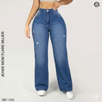 Jeans Mujer Mom Flare 1376
