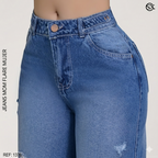 Jeans Mujer Mom Flare 1376