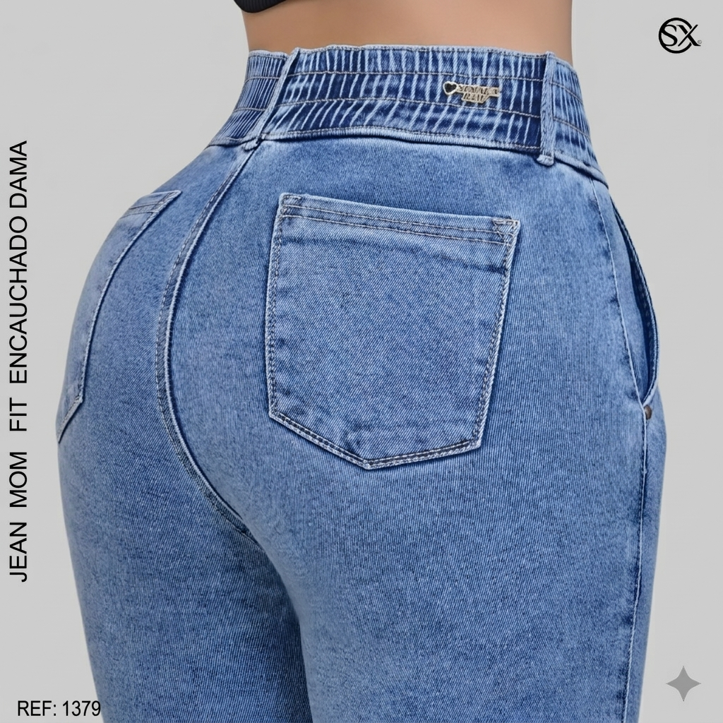 Jeans Mujer Mom Fit 1379