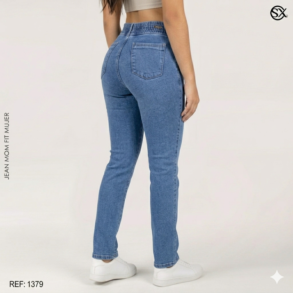 Jeans Mujer Mom Fit 1379
