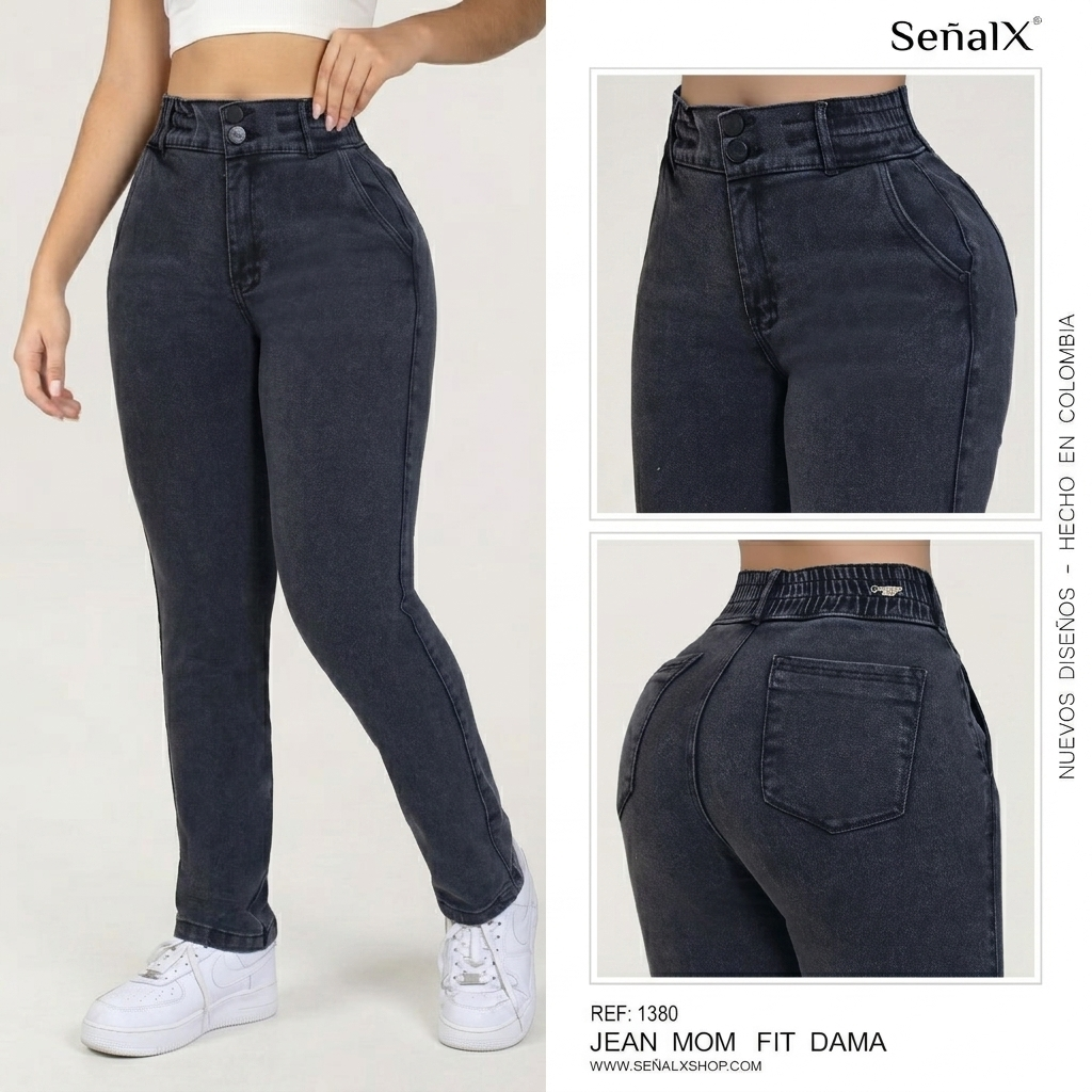Jeans Mujer Mom Fit 1380