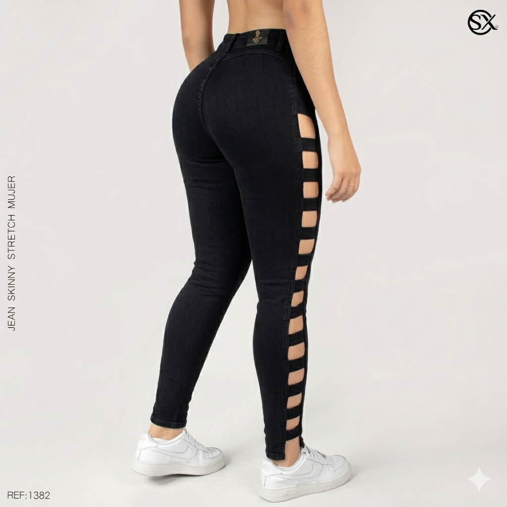 Jeans Mujer Skinny Escalera