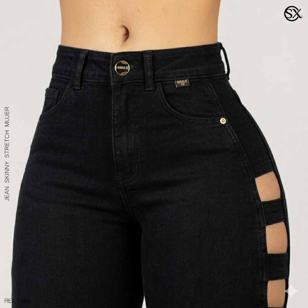 Jeans Mujer Skinny Escalera