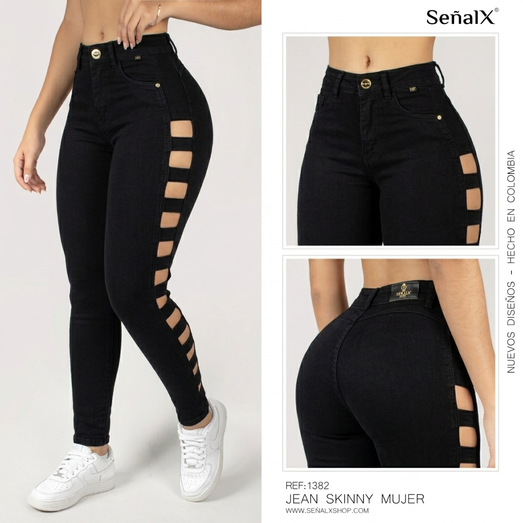 Jeans Mujer Skinny Escalera