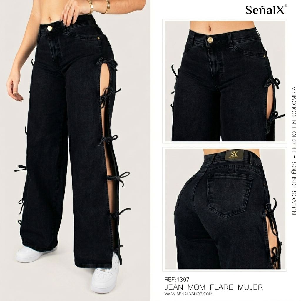 Jeans Mujer Mom FLARE 1397