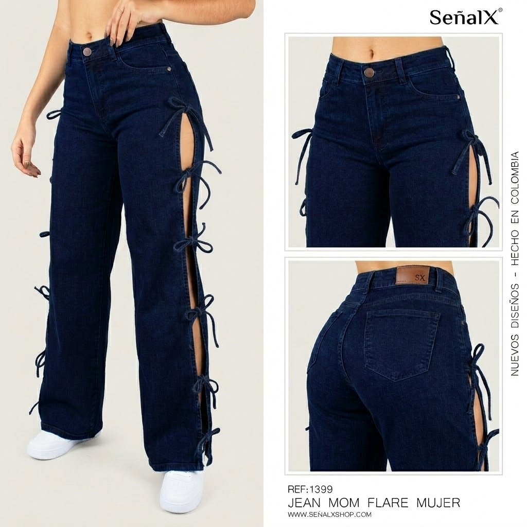 Jeans Mujer Mom FLARE
