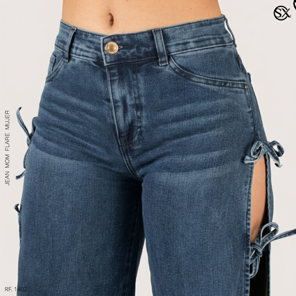 Jeans Mujer Mom FLARE 1402