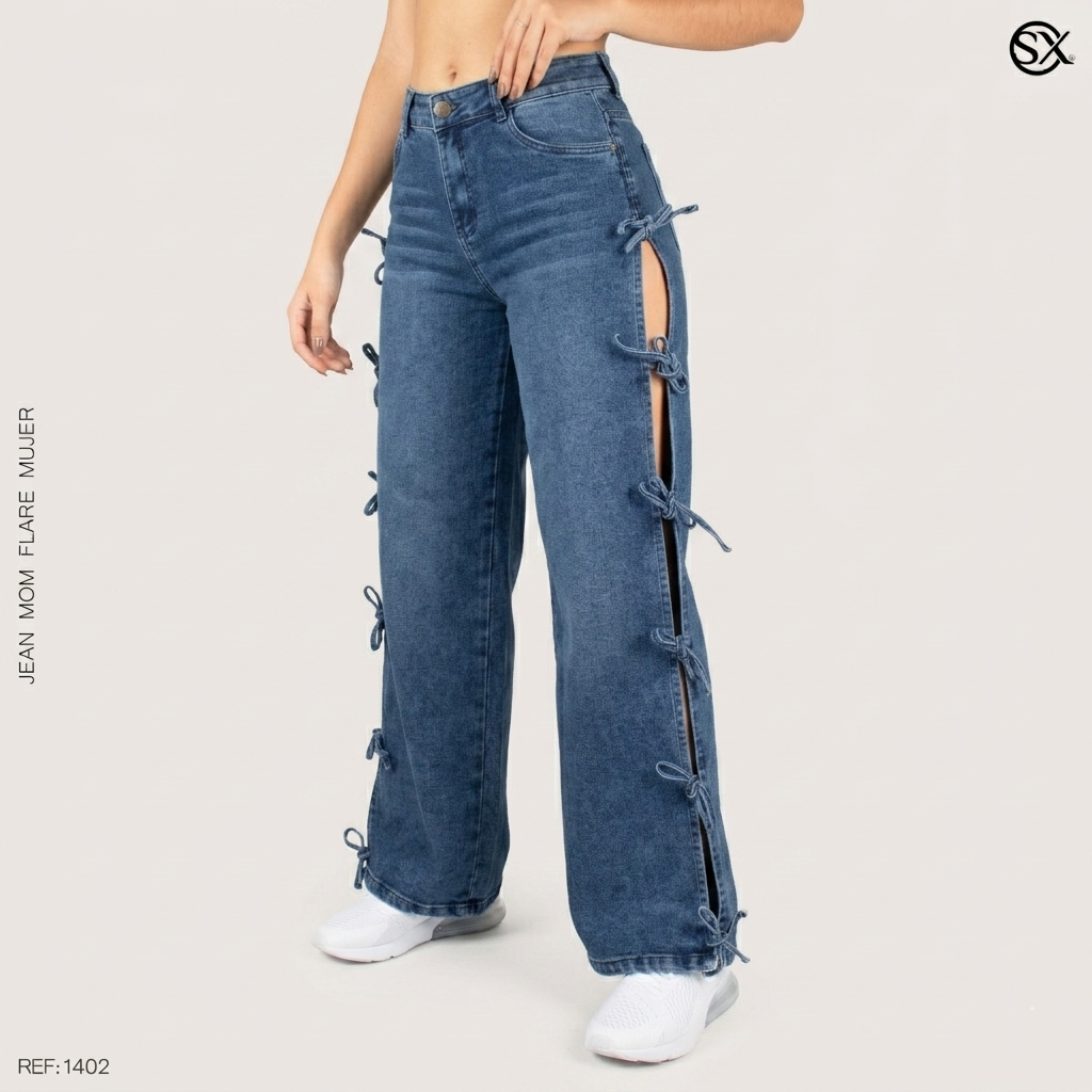 Jeans Mujer Mom FLARE 1402