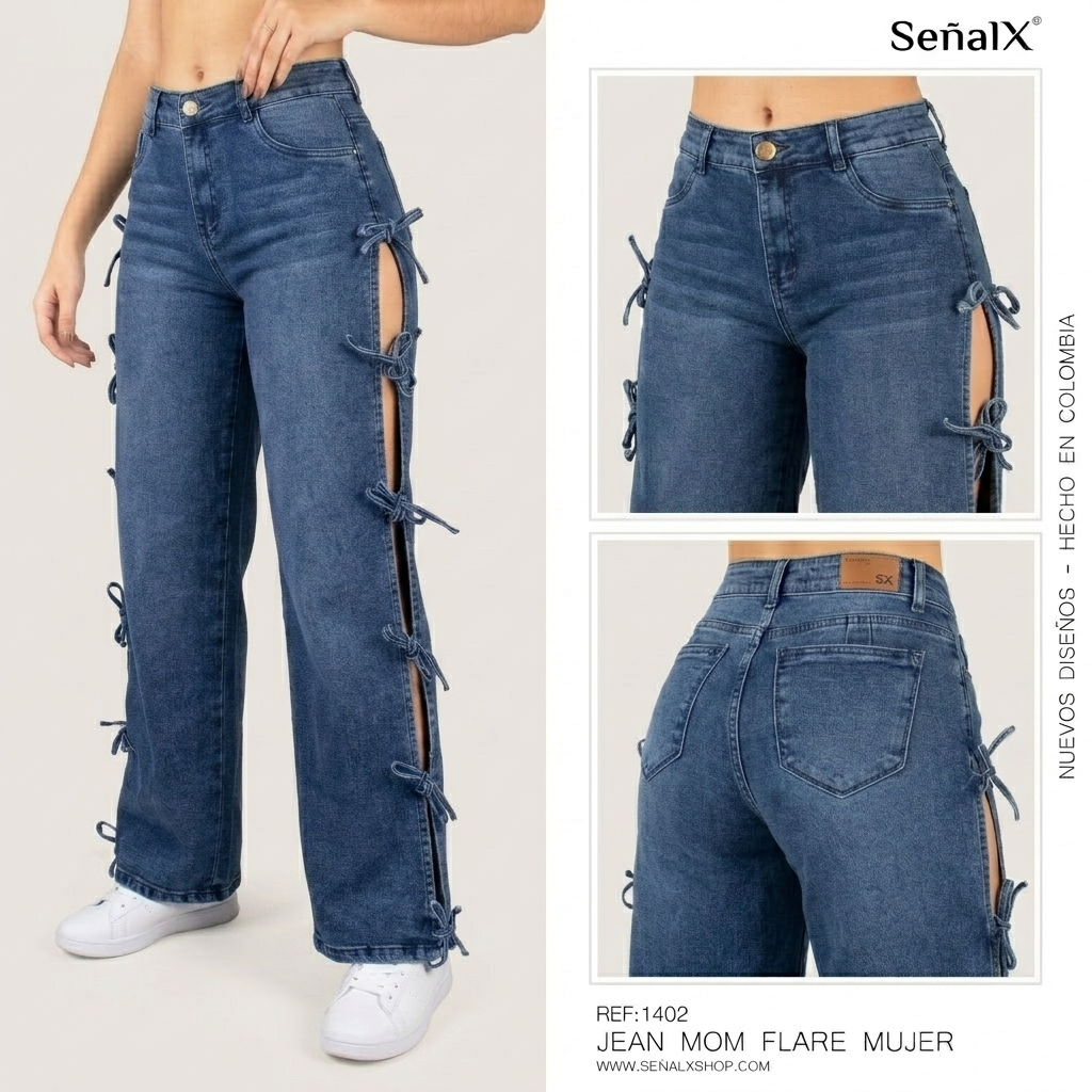 Jeans Mujer Mom FLARE 1402