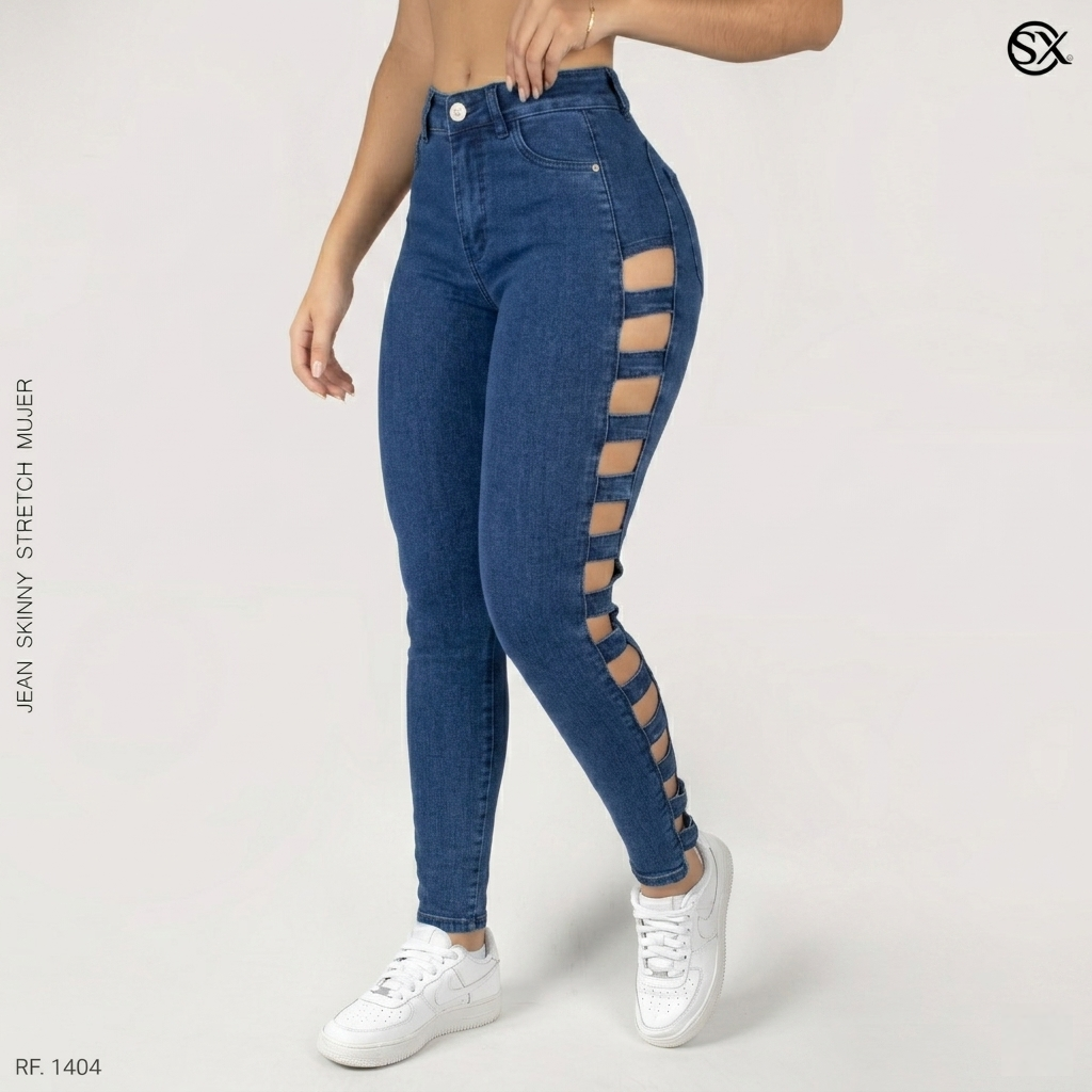 Jeans Mujer Skinny Escalera