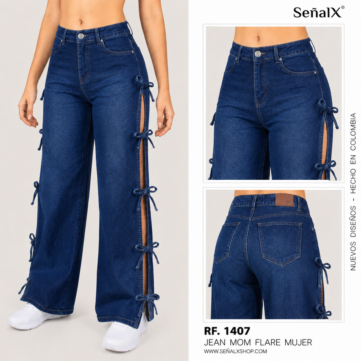 Jeans Mujer Mom FLARE 1407
