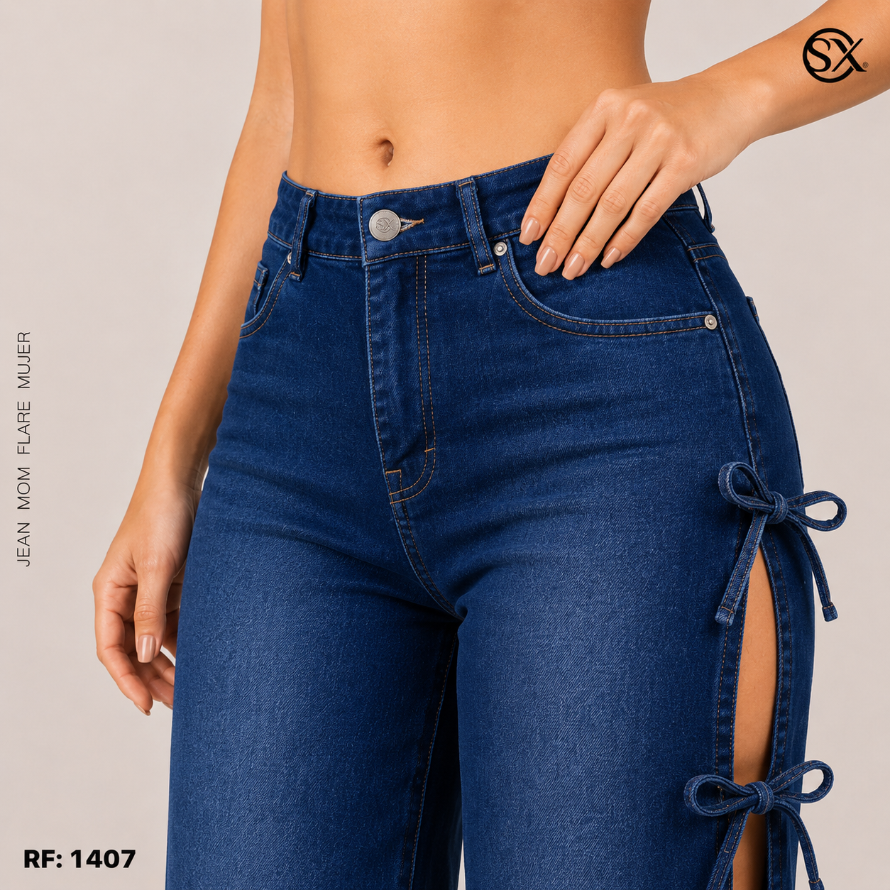 Jeans Mujer Mom FLARE 1407
