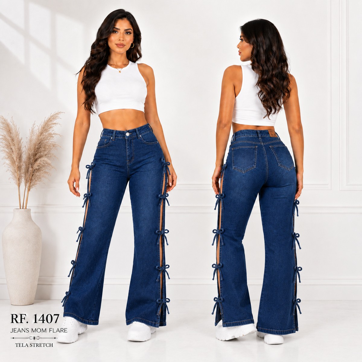 Jeans Mujer Mom FLARE 1407