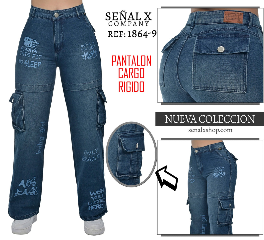 JEANS MUJER CARGO REF 1864-9