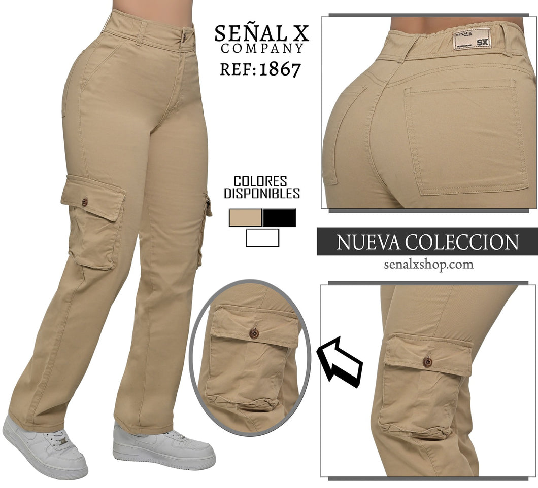 JEANS MUJER CARGO REF 1867