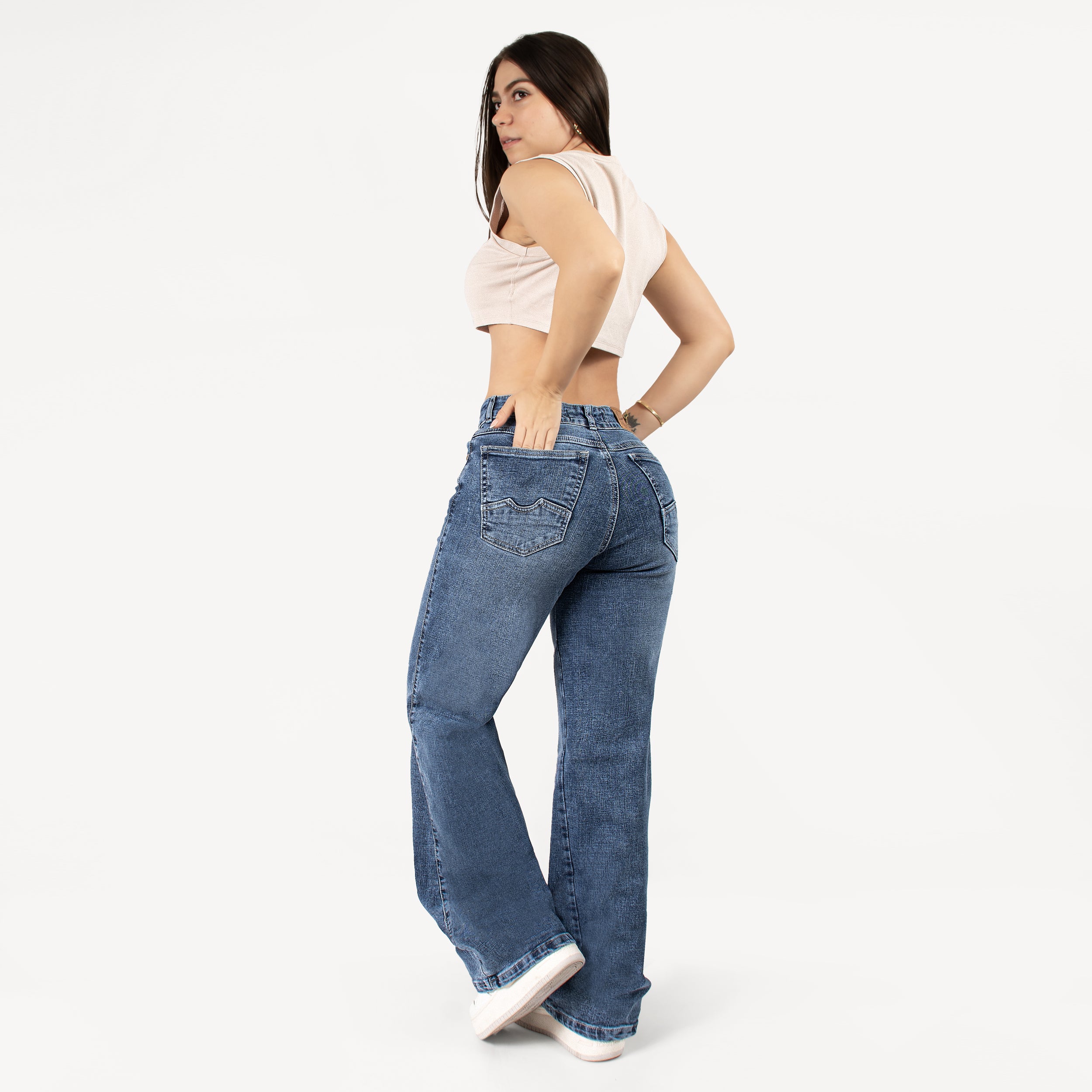 Jeans Mujer Mom Flare CH
