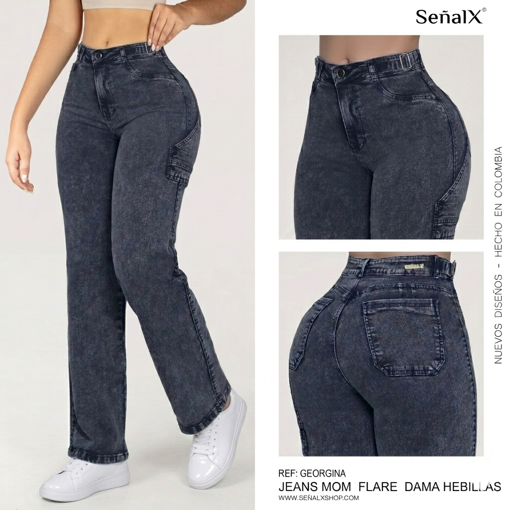 Jeans Mujer Mom Flare Georgina