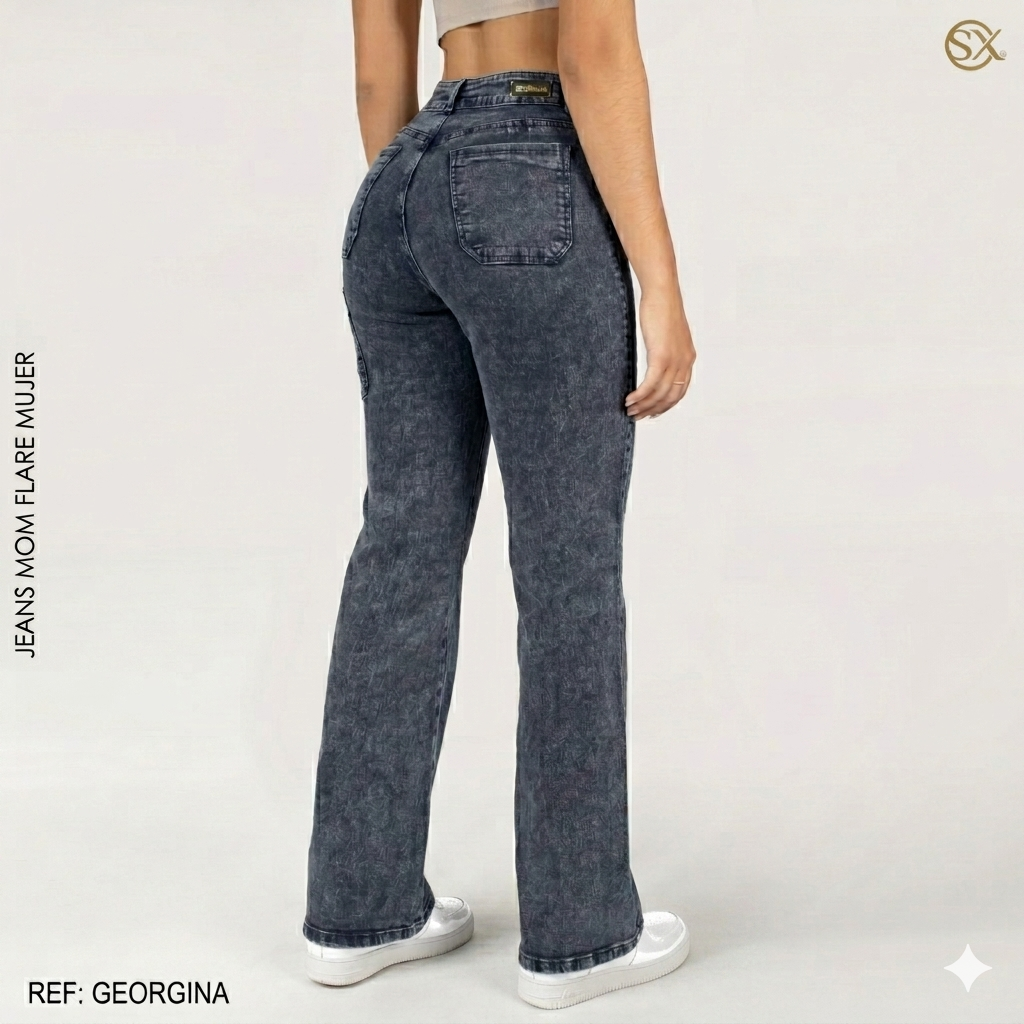 Jeans Mujer Mom Flare Georgina